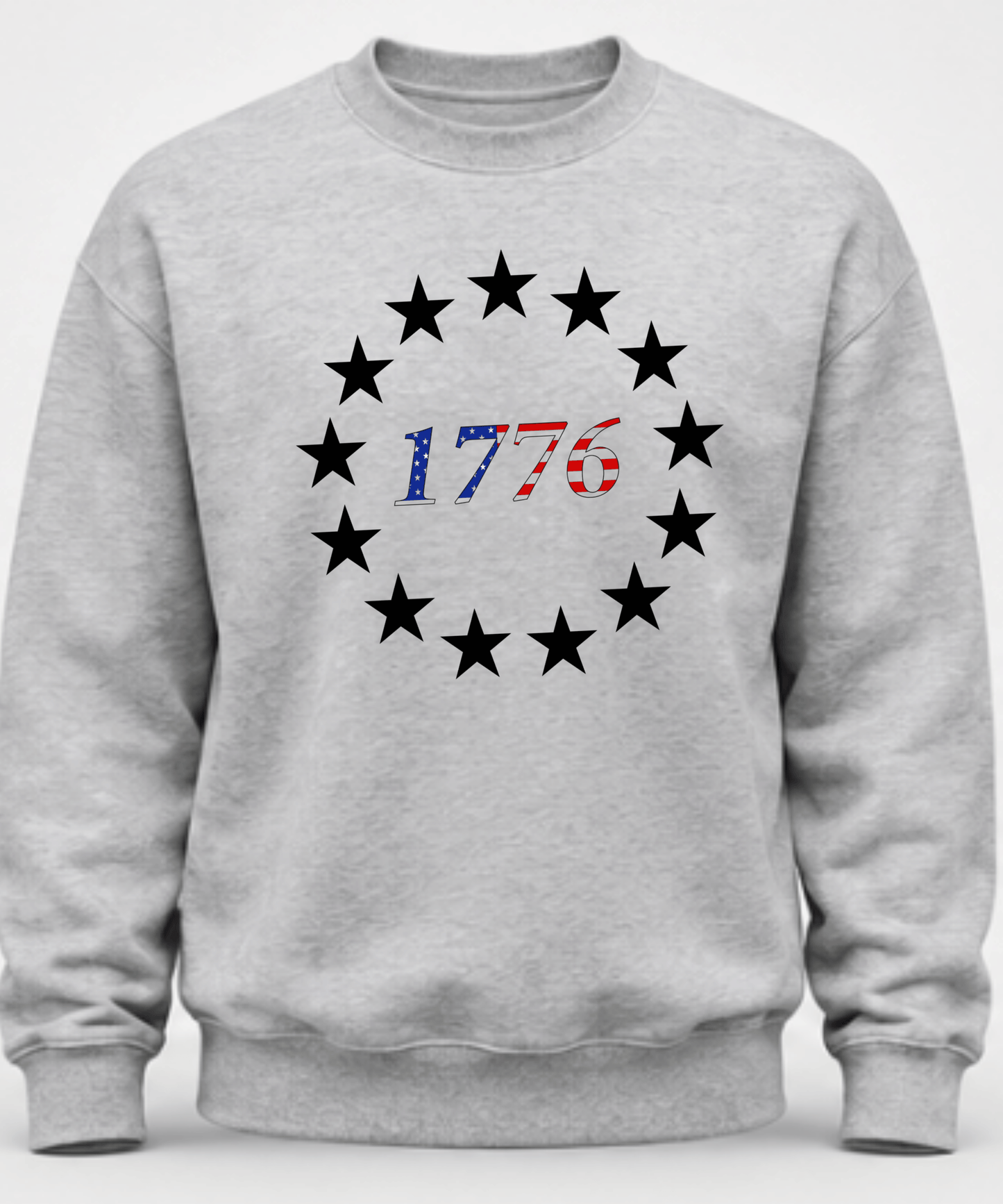 1776 Stars Circle Crewneck Sweatshirt β Patriotic Independence Day Pullover