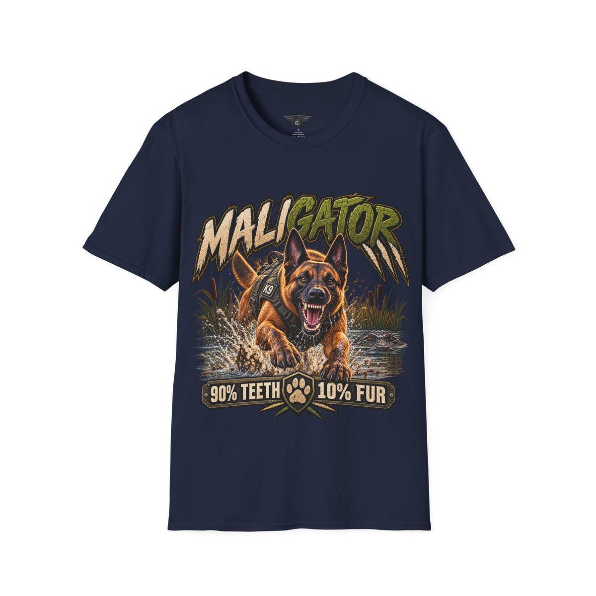Maligator — 90% Teeth, 10% Fur — Belgian Malinois T-Shirt