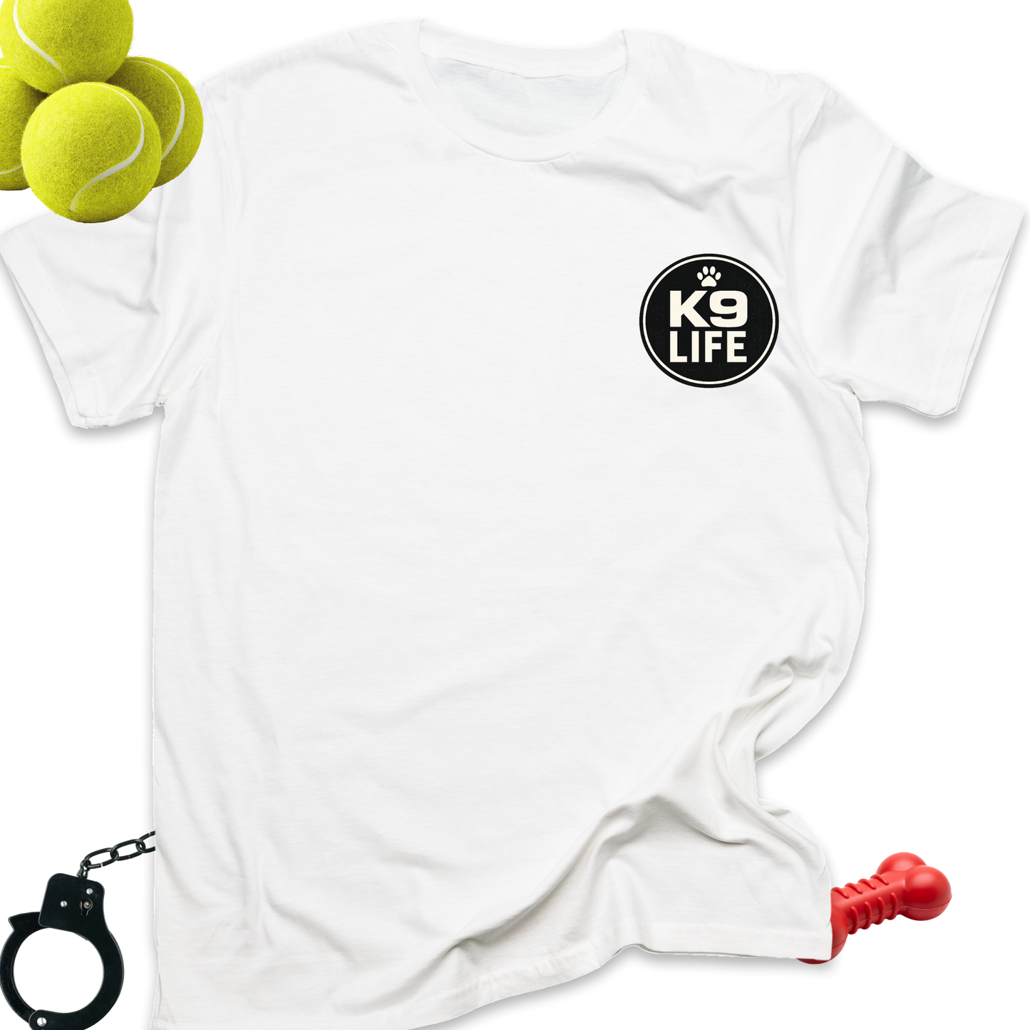 K9 Life Dog Lover T-Shirt — Small Chest Logo Tee for Pet Owners