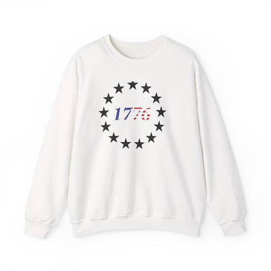 1776 Stars Circle Crewneck Sweatshirt — Patriotic Independence Day Pullover