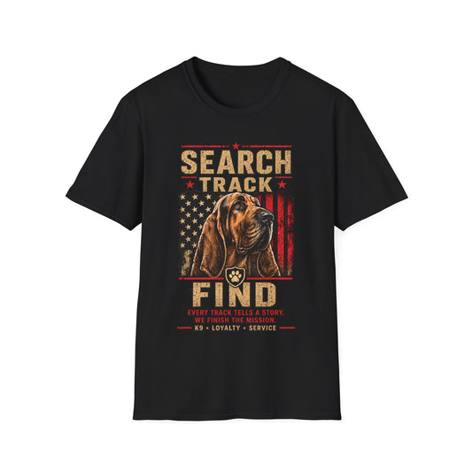 Search & Track Bloodhound T-Shirt — Search and Rescue K9 Tribute