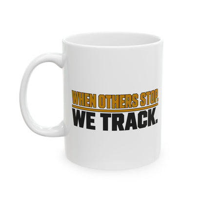 When Others Stop, We Track — Bloodhound Working K9 Mug
