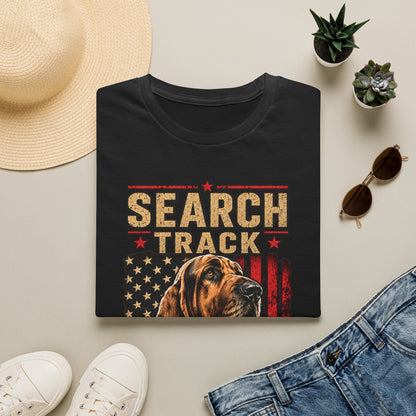 Search & Track Bloodhound T-Shirt — Search and Rescue K9 Tribute
