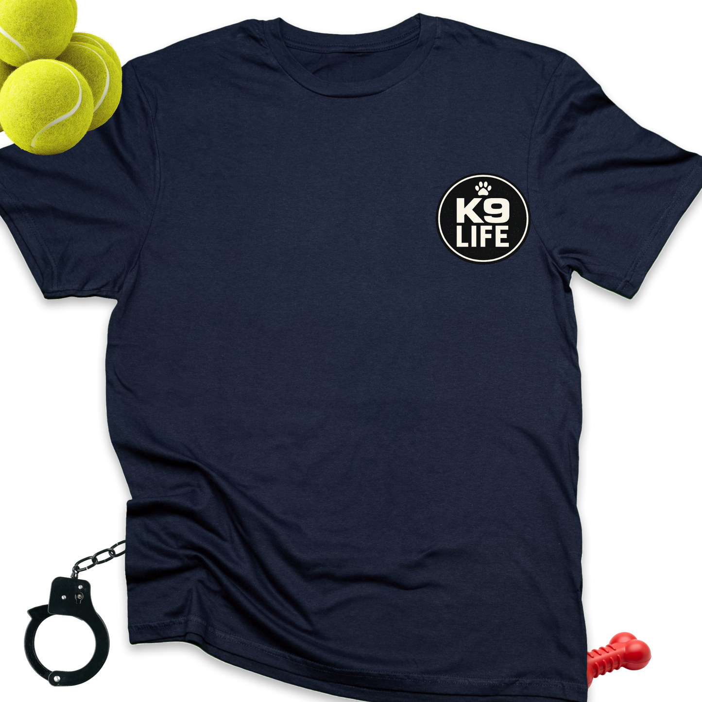 K9 Life Dog Lover T-Shirt — Small Chest Logo Tee for Pet Owners