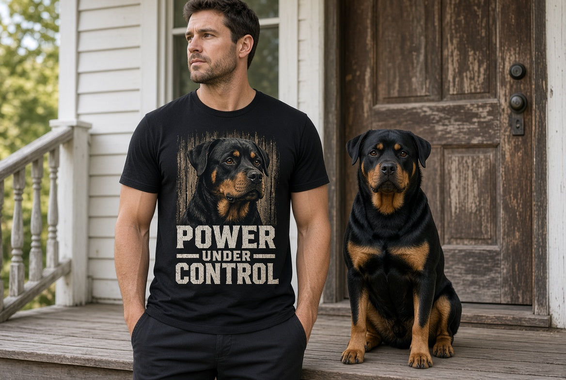 Power Under Control — Rottweiler Working K9 T-Shirt