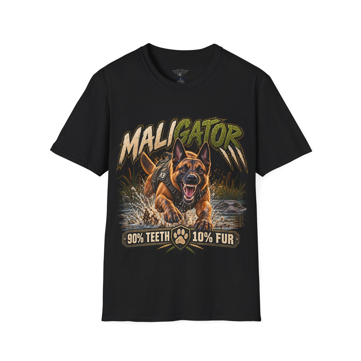 Maligator — 90% Teeth, 10% Fur — Belgian Malinois T-Shirt