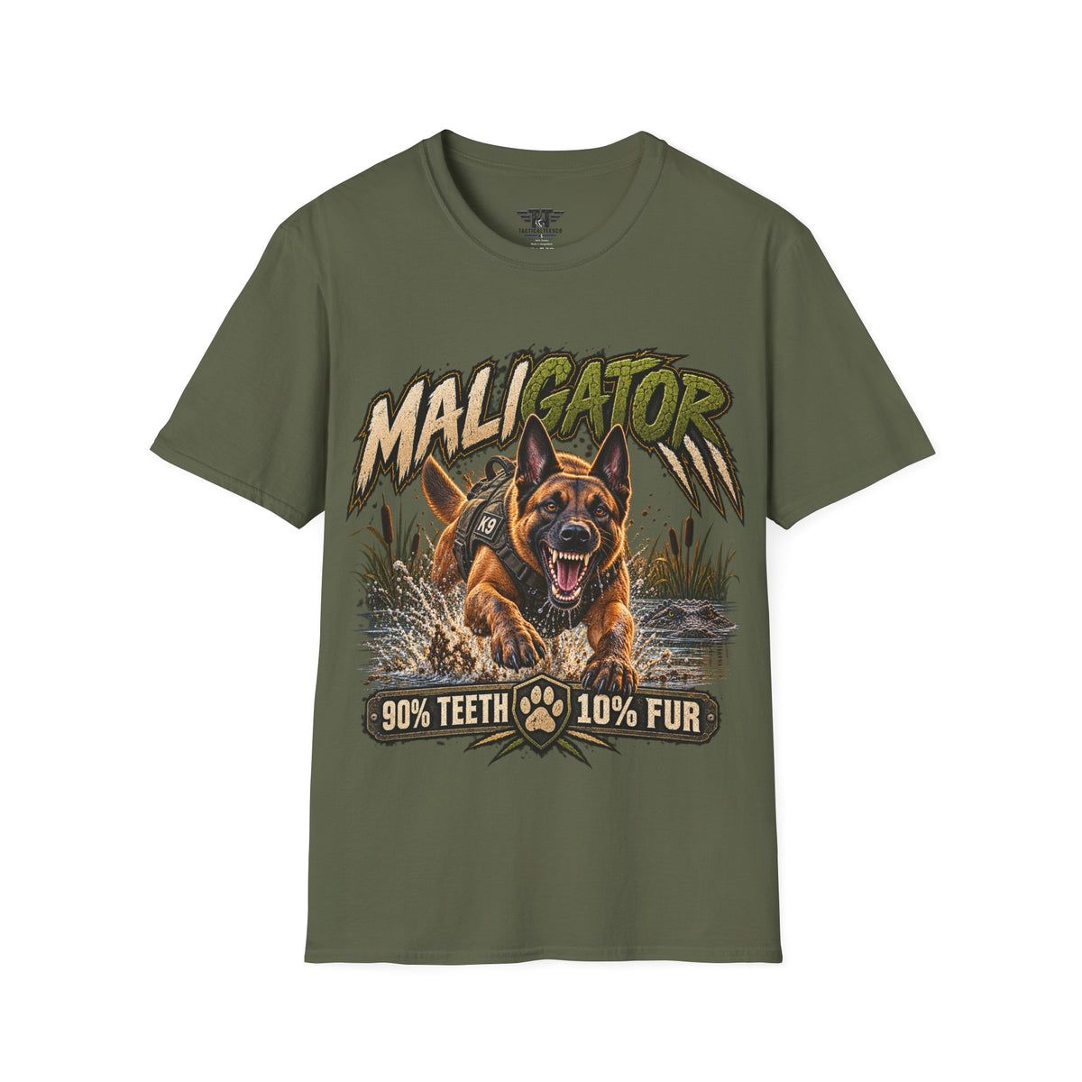 Maligator — 90% Teeth, 10% Fur — Belgian Malinois T-Shirt