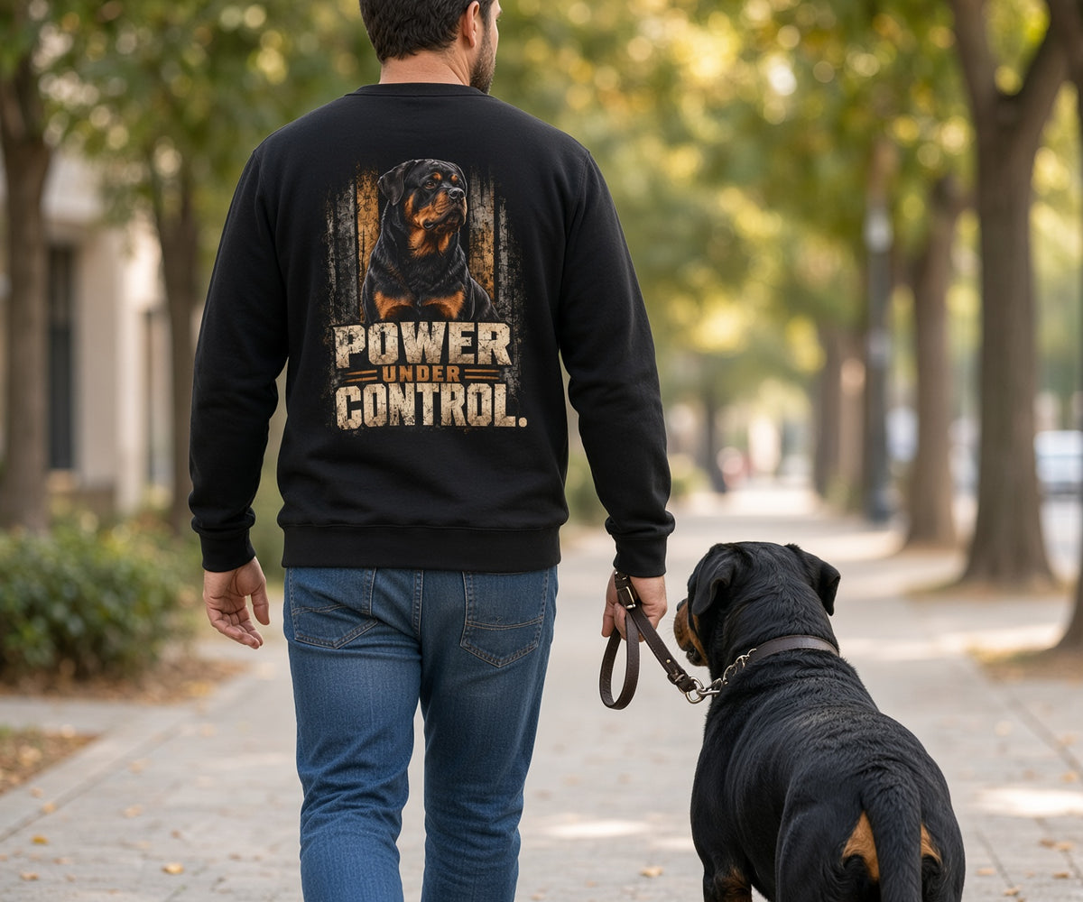 Power Under Control — Rottweiler Working K9 Crewneck Sweatshirt