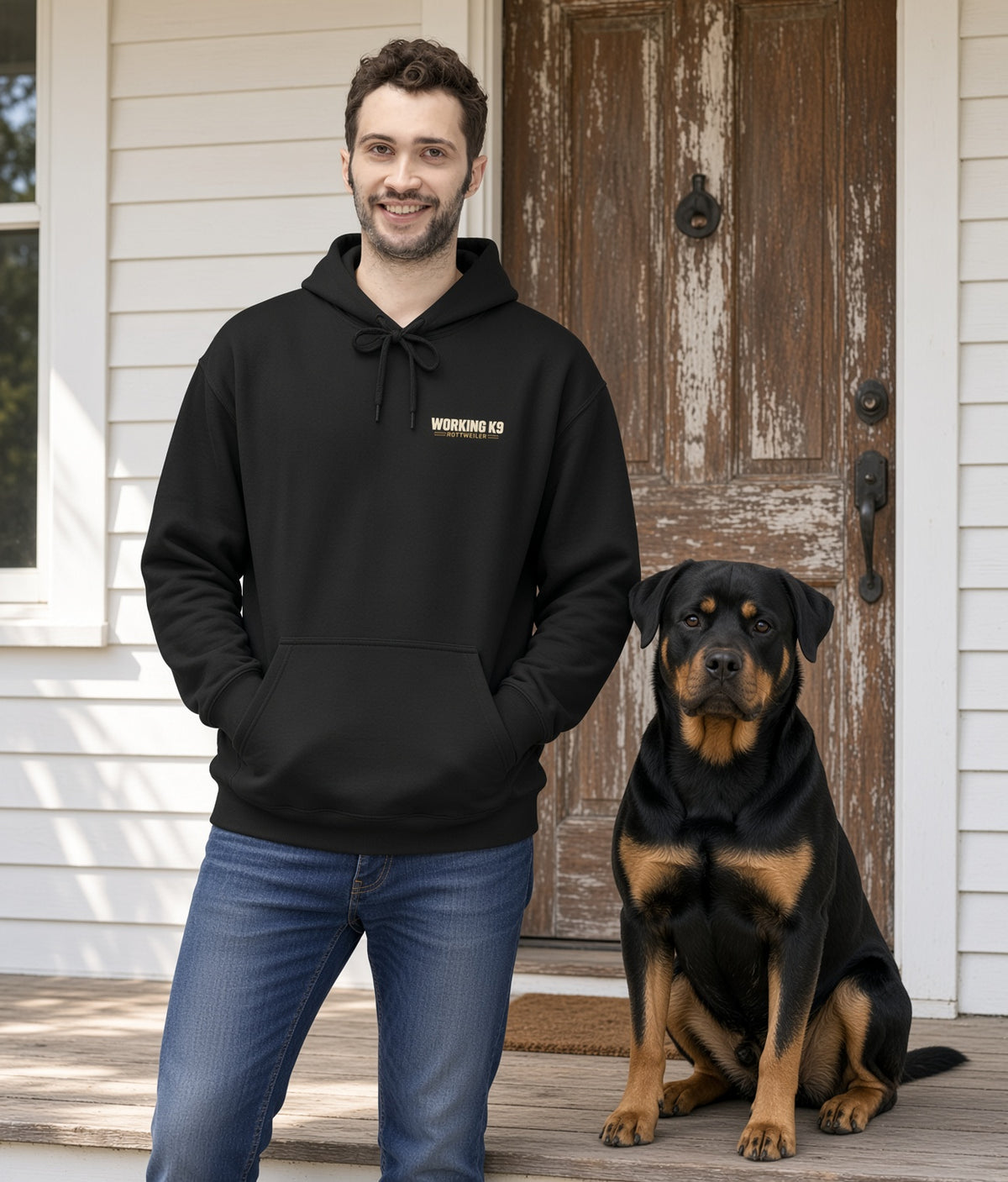 Power Under Control — Rottweiler Working K9 Hoodie