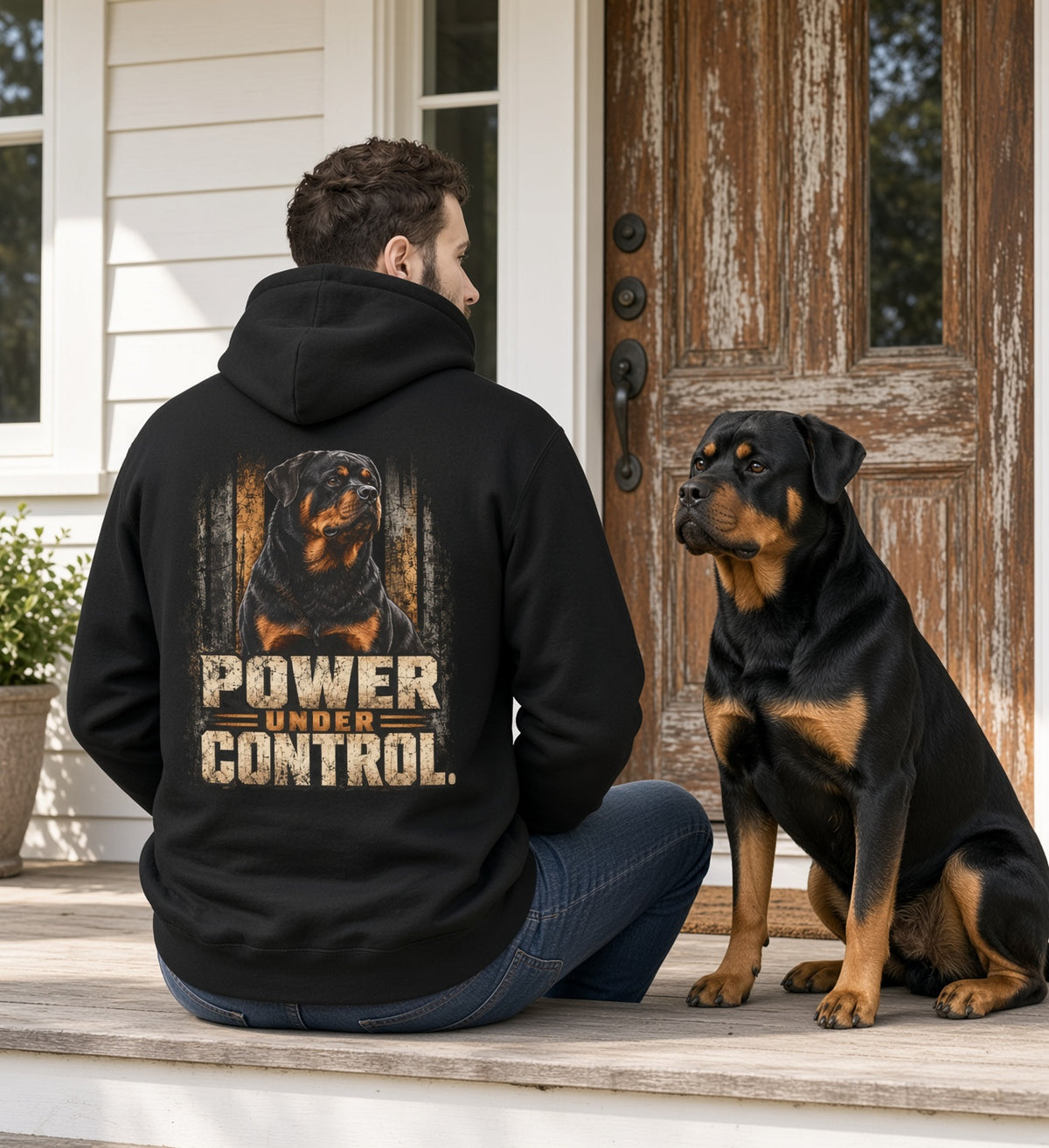 Power Under Control — Rottweiler Working K9 Hoodie